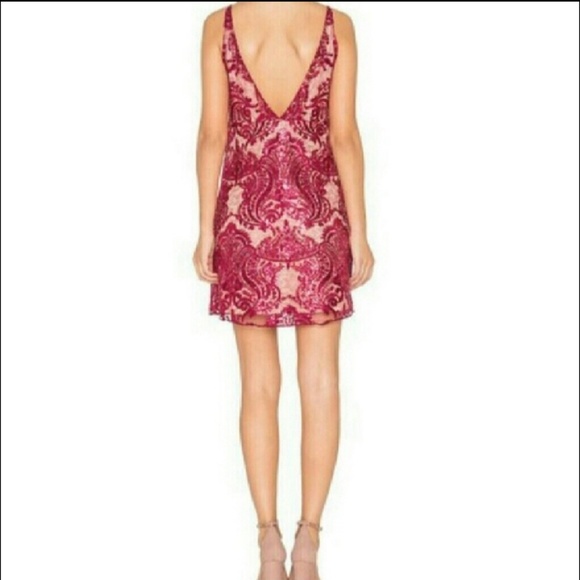 Free People Night Shimmers Sequin mini raspberry - Picture 2 of 8